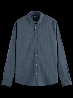 Discount Scotch & Soda Essential poplin striped shirt NightStripe