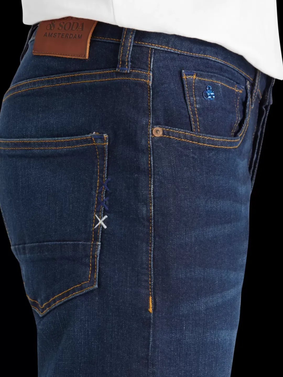 Hot Scotch & Soda Essential Ralston Regular slim jeans - Beaten Blue BeatenBlue