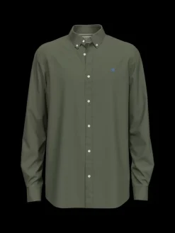 Discount Scotch & Soda Essential Regular fit oxford solid shirt Army
