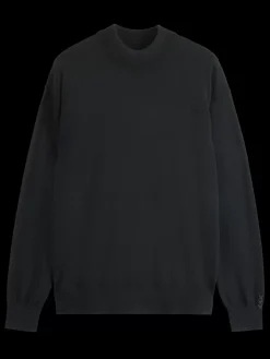 Outlet Scotch & Soda Essential Relaxed fit wool blend mock neck sweater