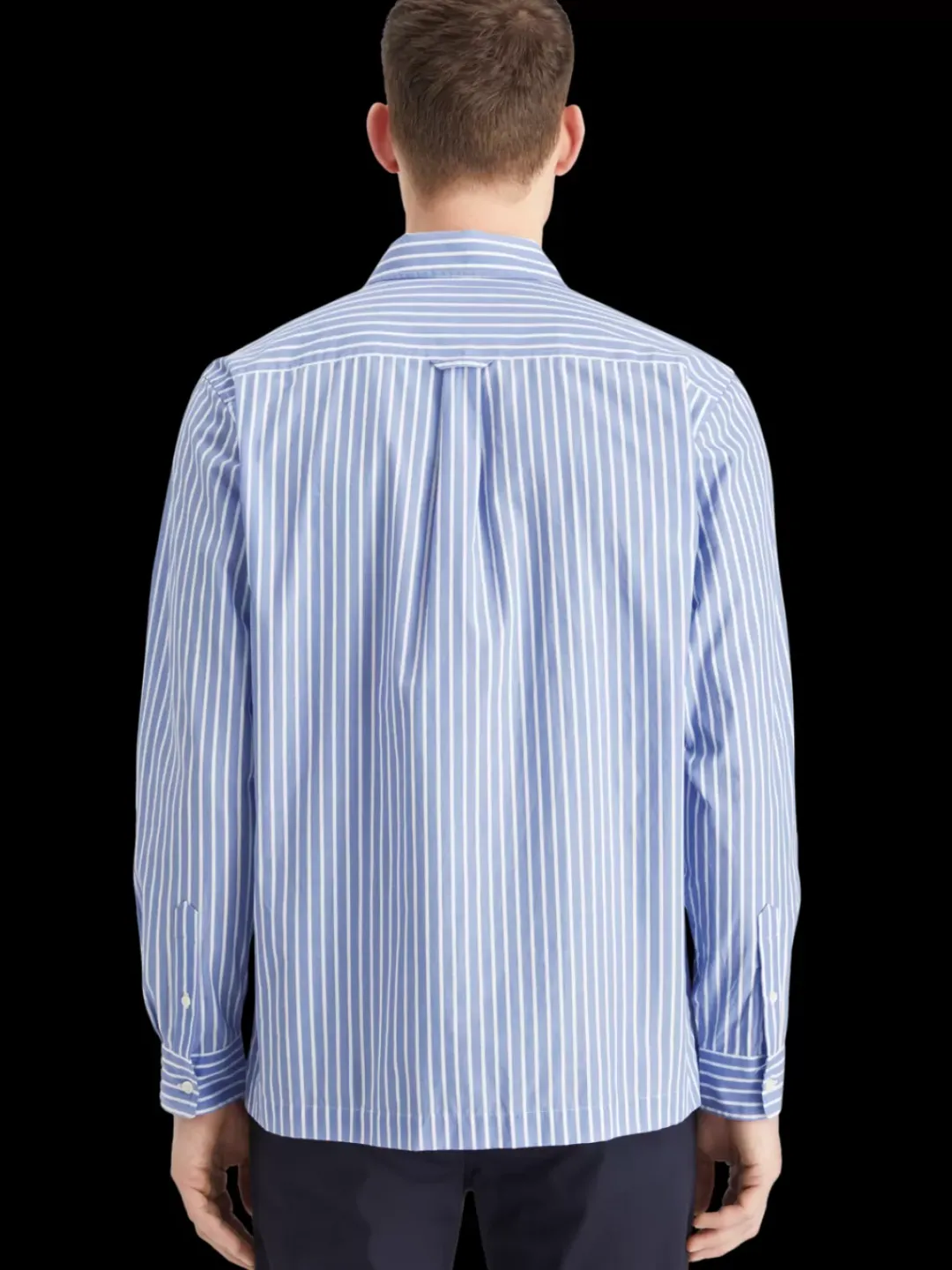 Sale Scotch & Soda Essential The free spirit peace bird poplin shirt BlueWhitestripe