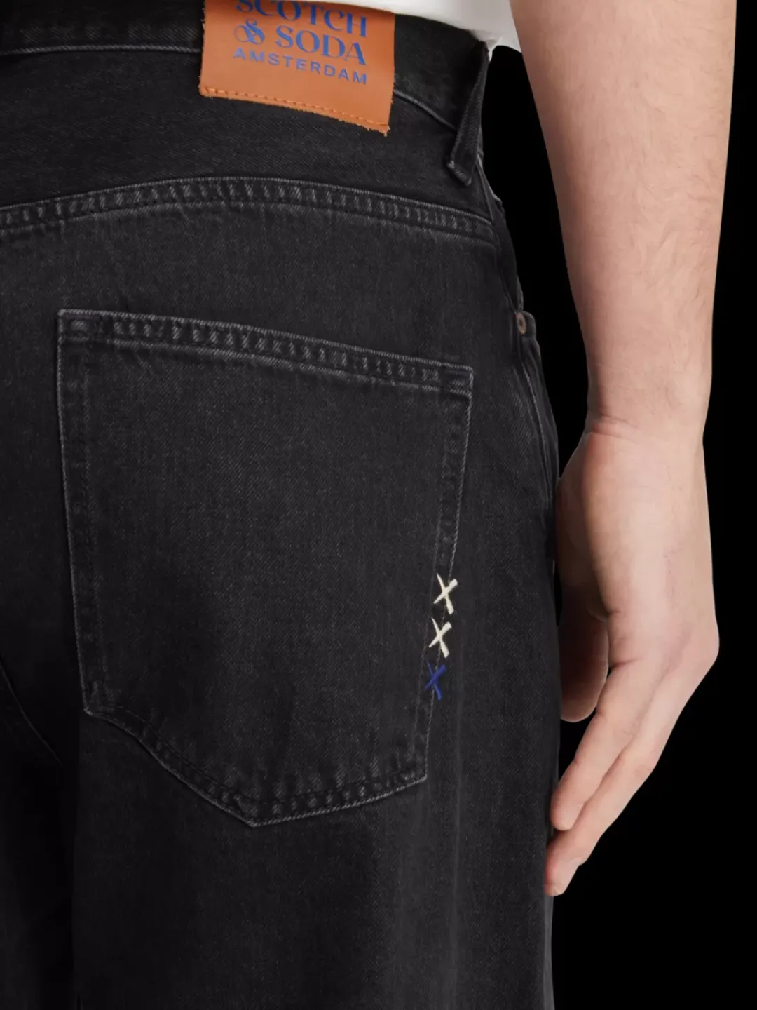 Outlet Scotch & Soda Essential The pitch loose fit jeans - Black Buzz BlackBuzz