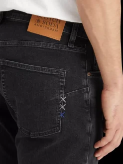 Best Scotch & Soda Essential THE ZEE STRAIGHT JEANS CITY BLACK CityBlack