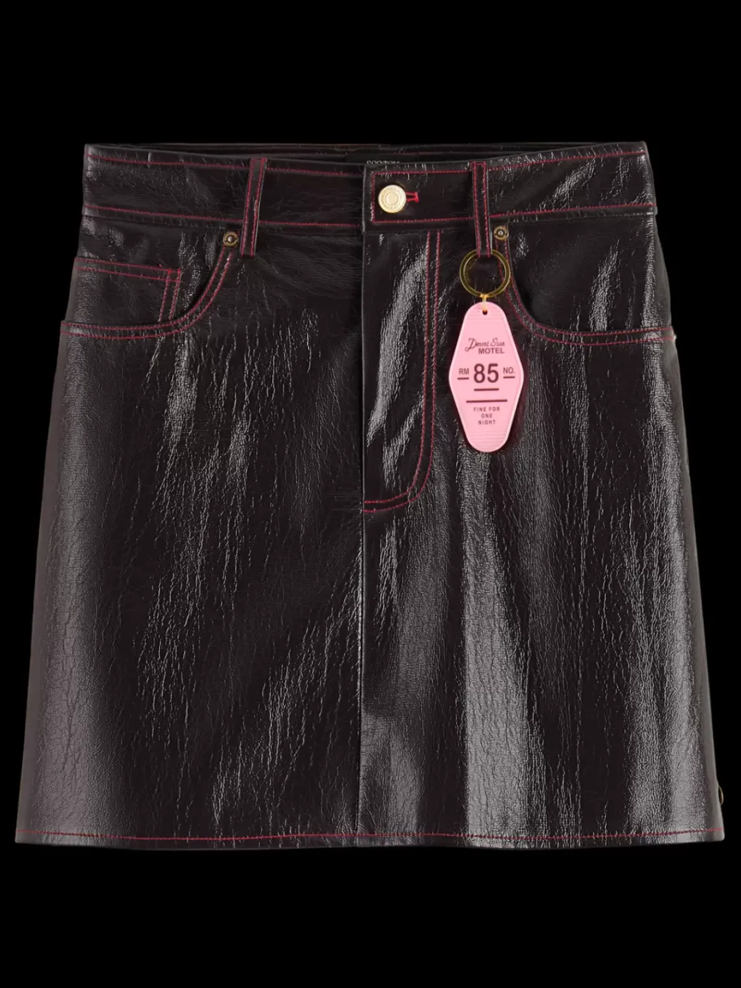 Sale Scotch & Soda FAUX LEATHER MINI SKIRT Wine