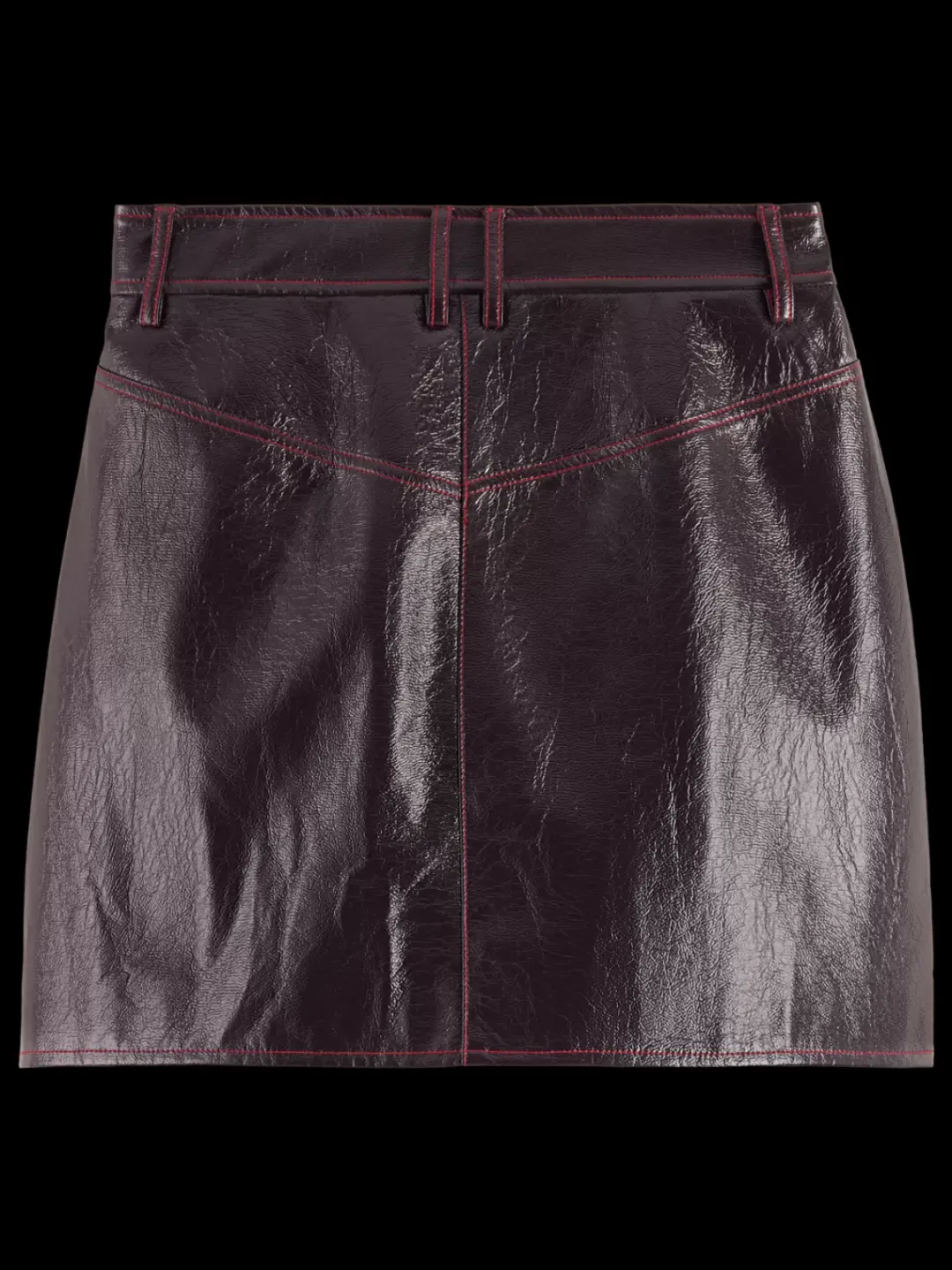 Sale Scotch & Soda FAUX LEATHER MINI SKIRT Wine