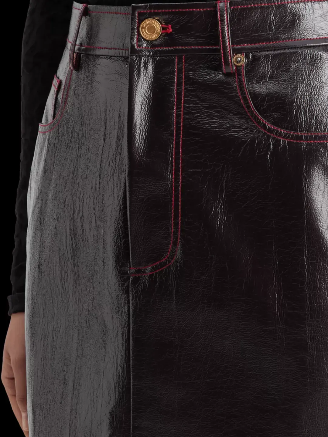 Sale Scotch & Soda FAUX LEATHER MINI SKIRT Wine