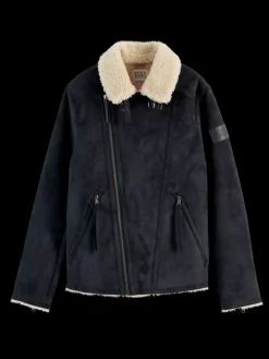 Hot Scotch & Soda FAUX SHEERLING JACKET Black