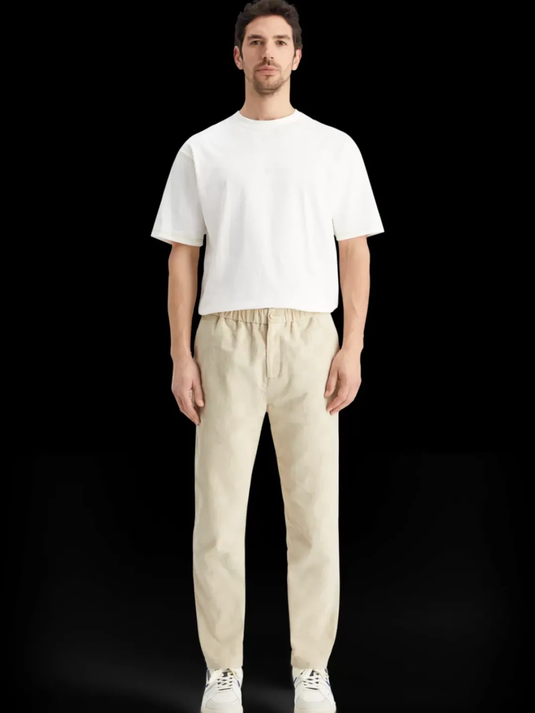 New Scotch & Soda Fave - check-patterned corduroy jogger Parchment