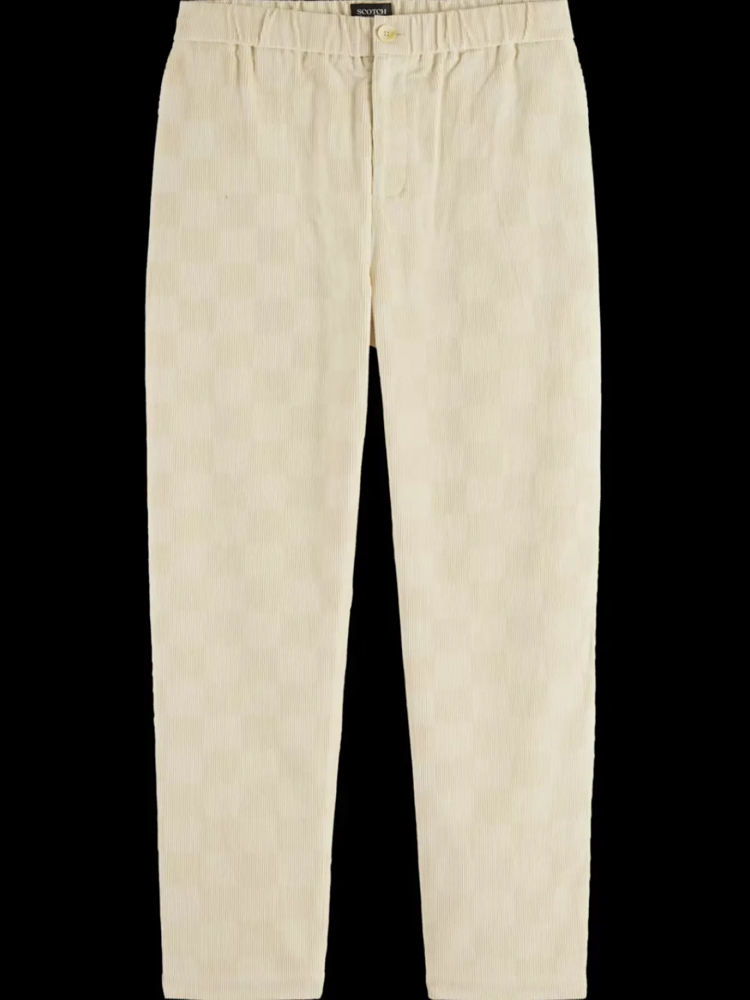New Scotch & Soda Fave - check-patterned corduroy jogger Parchment