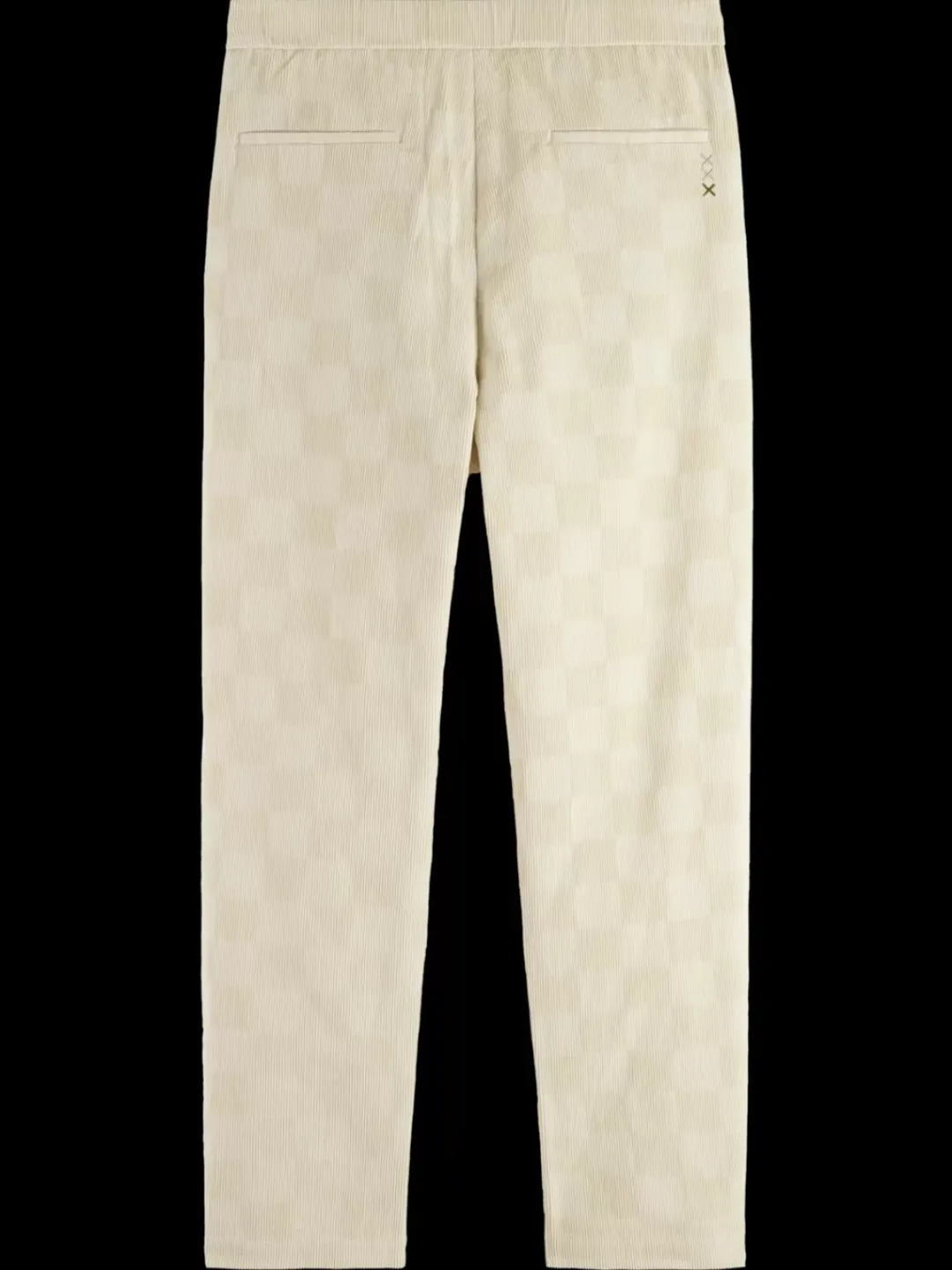 New Scotch & Soda Fave - check-patterned corduroy jogger Parchment