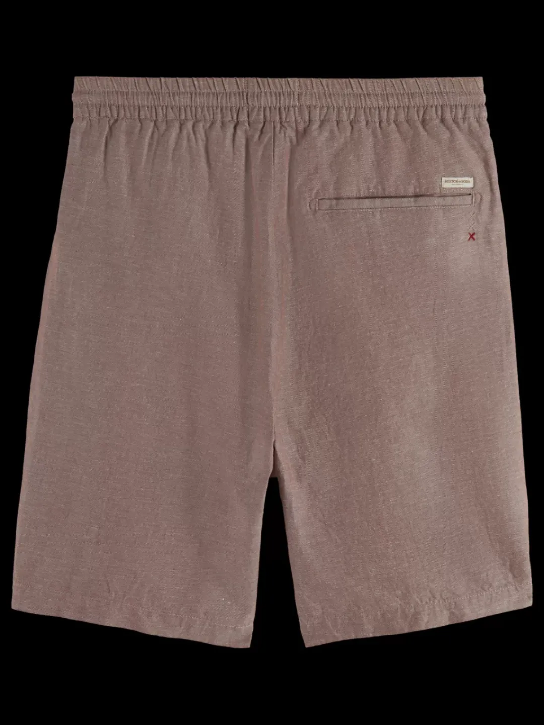 Clearance Scotch & Soda Fave - cotton/linen twill bermuda Driftwood