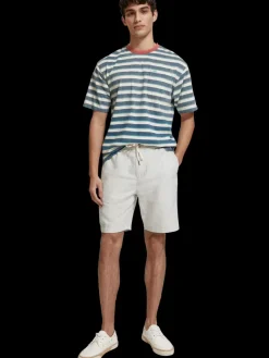 Fashion Scotch & Soda Fave- cotton/linen twill bermuda