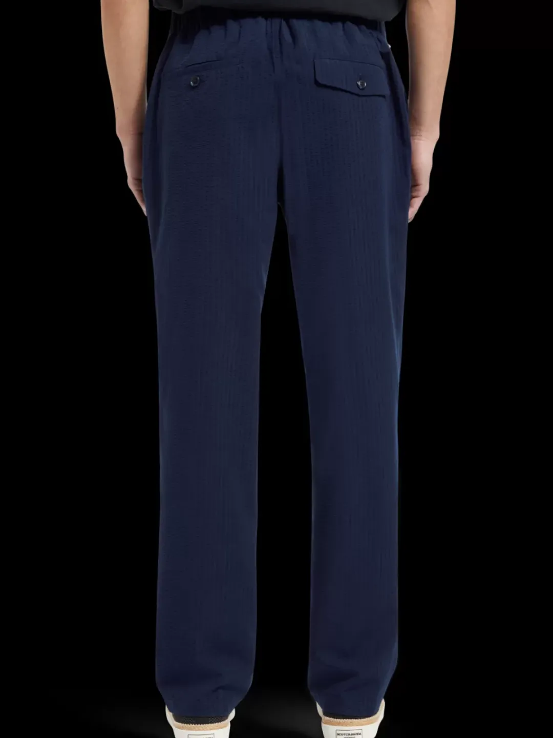 Outlet Scotch & Soda Finch - regular tapered seersucker jogger Navyblue
