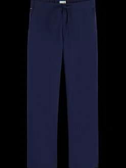 Outlet Scotch & Soda Finch - regular tapered seersucker jogger Navyblue