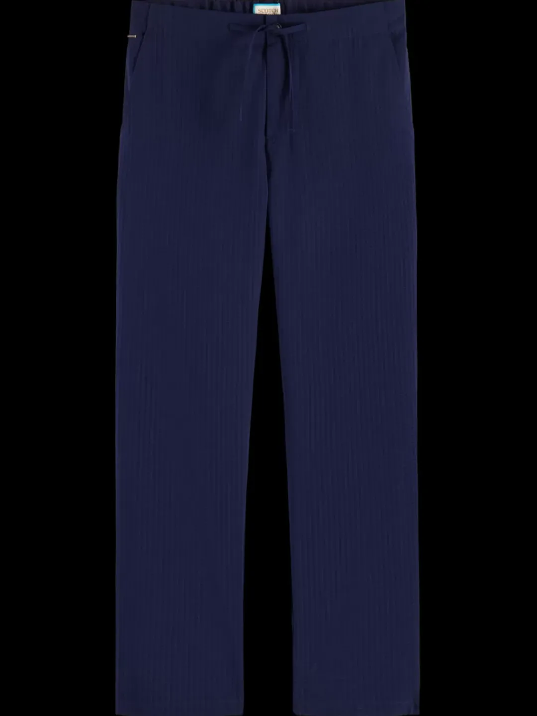 Outlet Scotch & Soda Finch - regular tapered seersucker jogger Navyblue