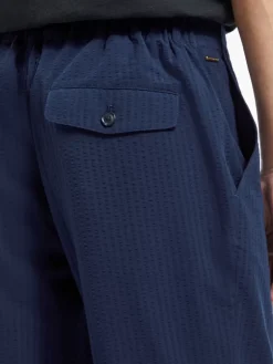 Outlet Scotch & Soda Finch - regular tapered seersucker jogger Navyblue