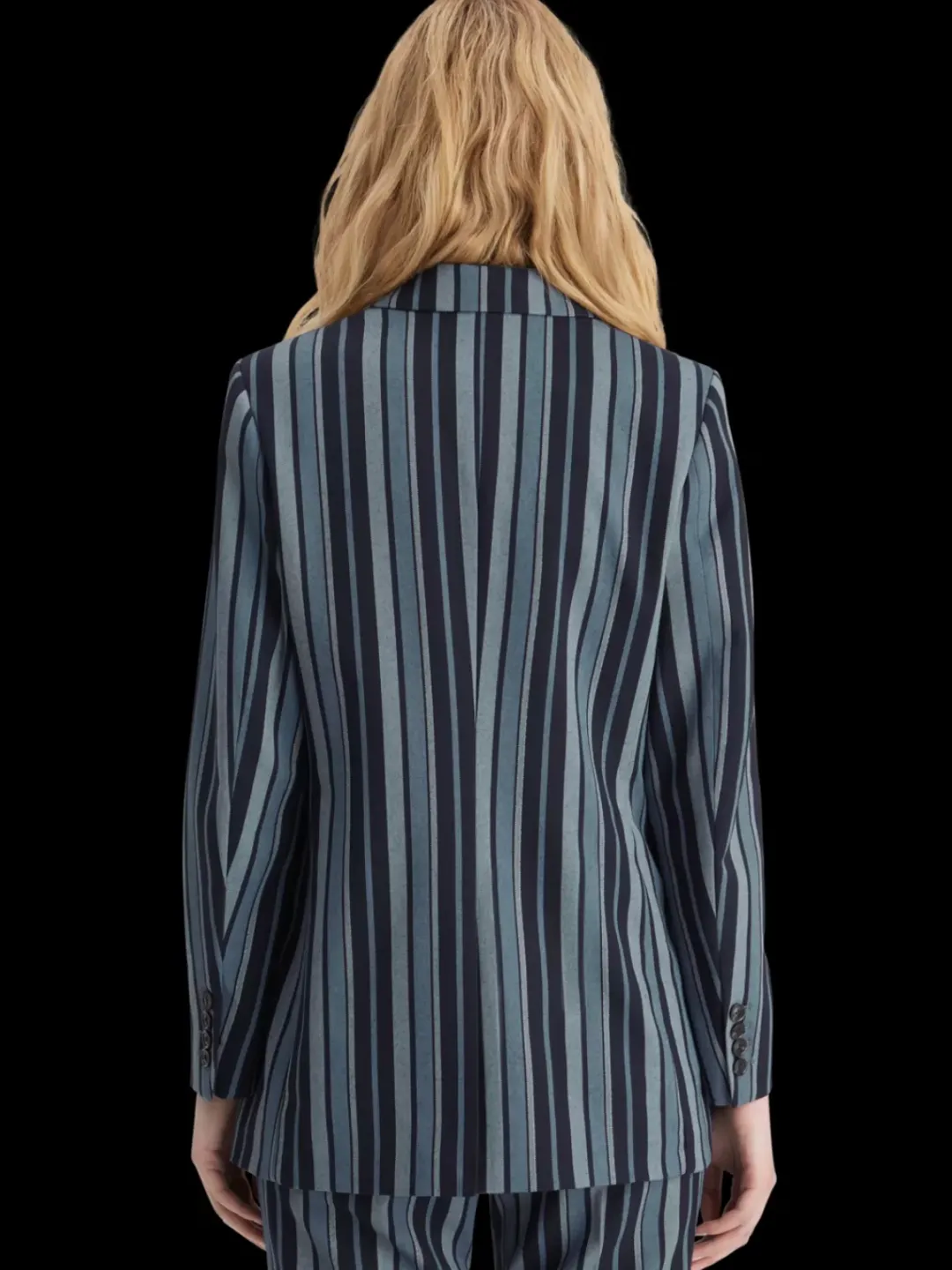 Hot Scotch & Soda Fitted double breasted striped blazer BlueSchoolStripe