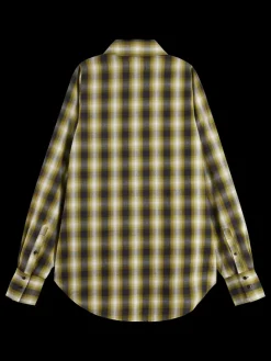 Online Scotch & Soda FLANNEL SHIRT OliveCheck