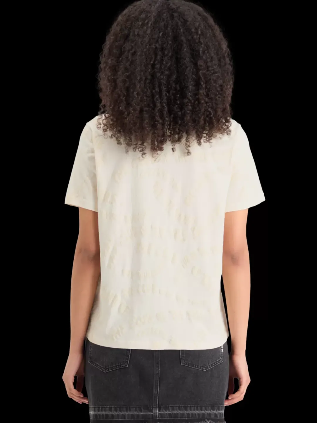 Outlet Scotch & Soda FLOCK AOP REGULAR FIT T-SHIRT SoftIce