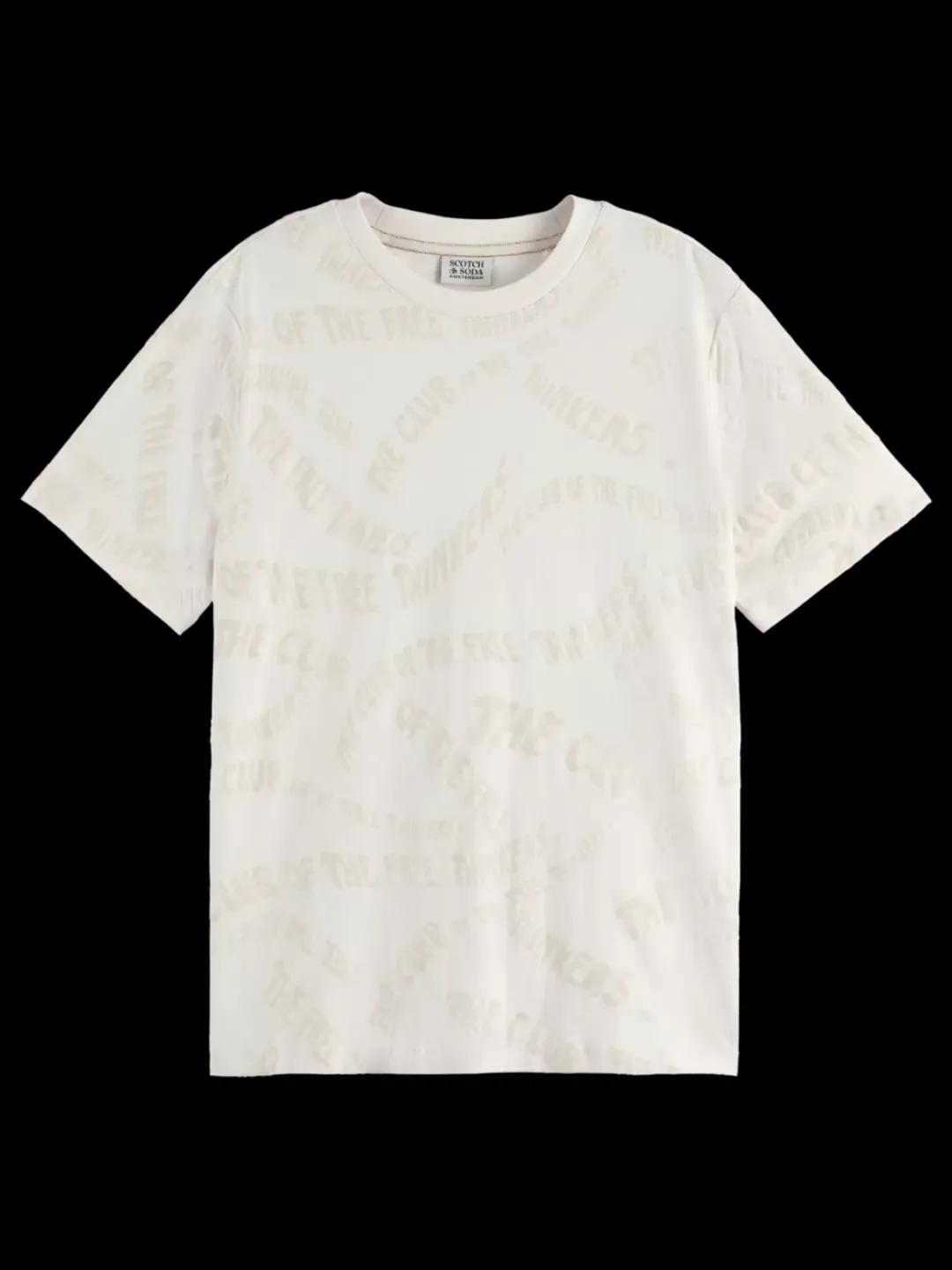 Outlet Scotch & Soda FLOCK AOP REGULAR FIT T-SHIRT SoftIce
