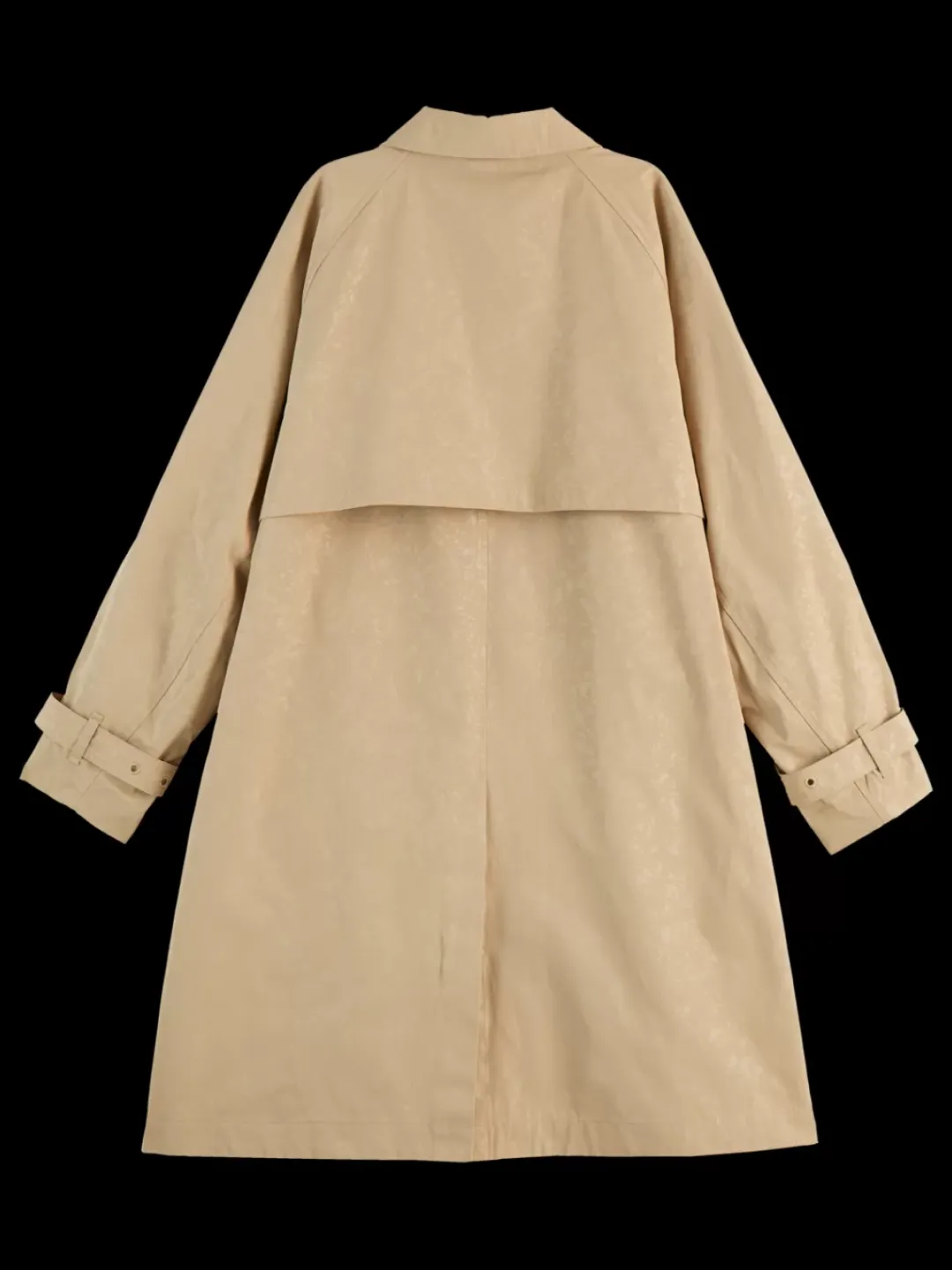 Discount Scotch & Soda Floral embossed cotton blend carcoat Sand