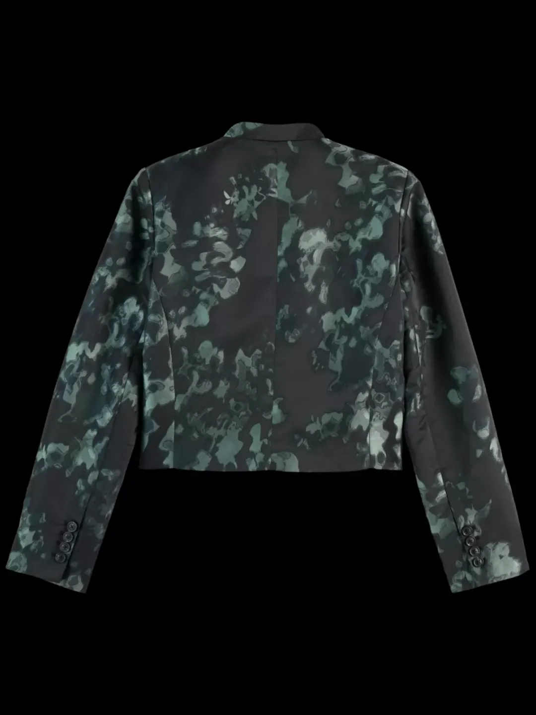 Best Scotch & Soda Floral jacquard cropped blazer NieuwBlossomPrintParkgreen