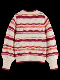 Clearance Scotch & Soda FLUFFY MULTI-STRIPE PULLOVER BohemianStripe