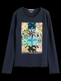 Discount Scotch & Soda FREE MIND LONG SLEEVE RIB T-SHIRT Night