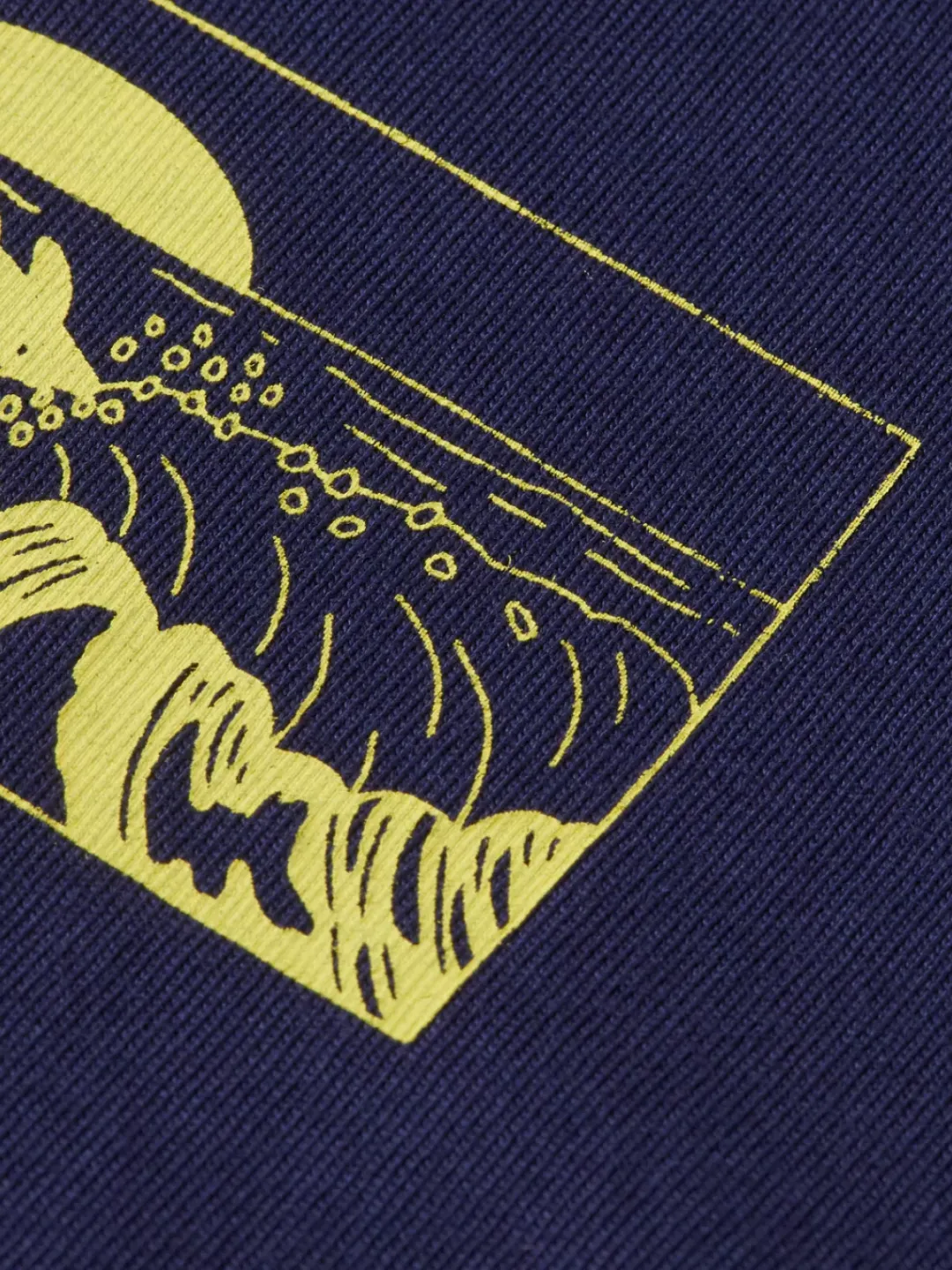 Discount Scotch & Soda Front back artwork ls t-shirt NavyBlue