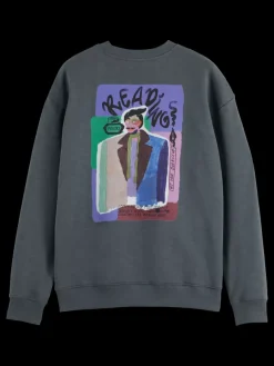 Discount Scotch & Soda Front back artwork sweatshirt MoodyGrey