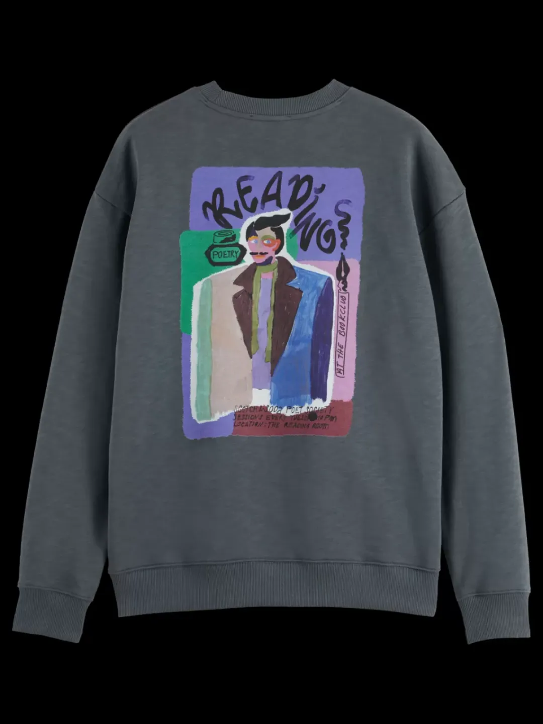 Discount Scotch & Soda Front back artwork sweatshirt MoodyGrey