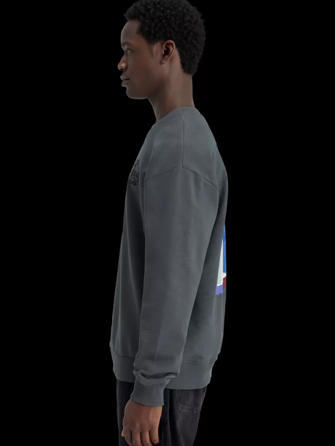 Discount Scotch & Soda Front back artwork sweatshirt MoodyGrey