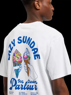 Outlet Scotch & Soda Front back artwork t-shirt White