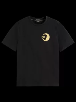 Hot Scotch & Soda FRONT BACK FESTIVE ARTWORK RELAXED FIT T-SHIRT EveningBlack