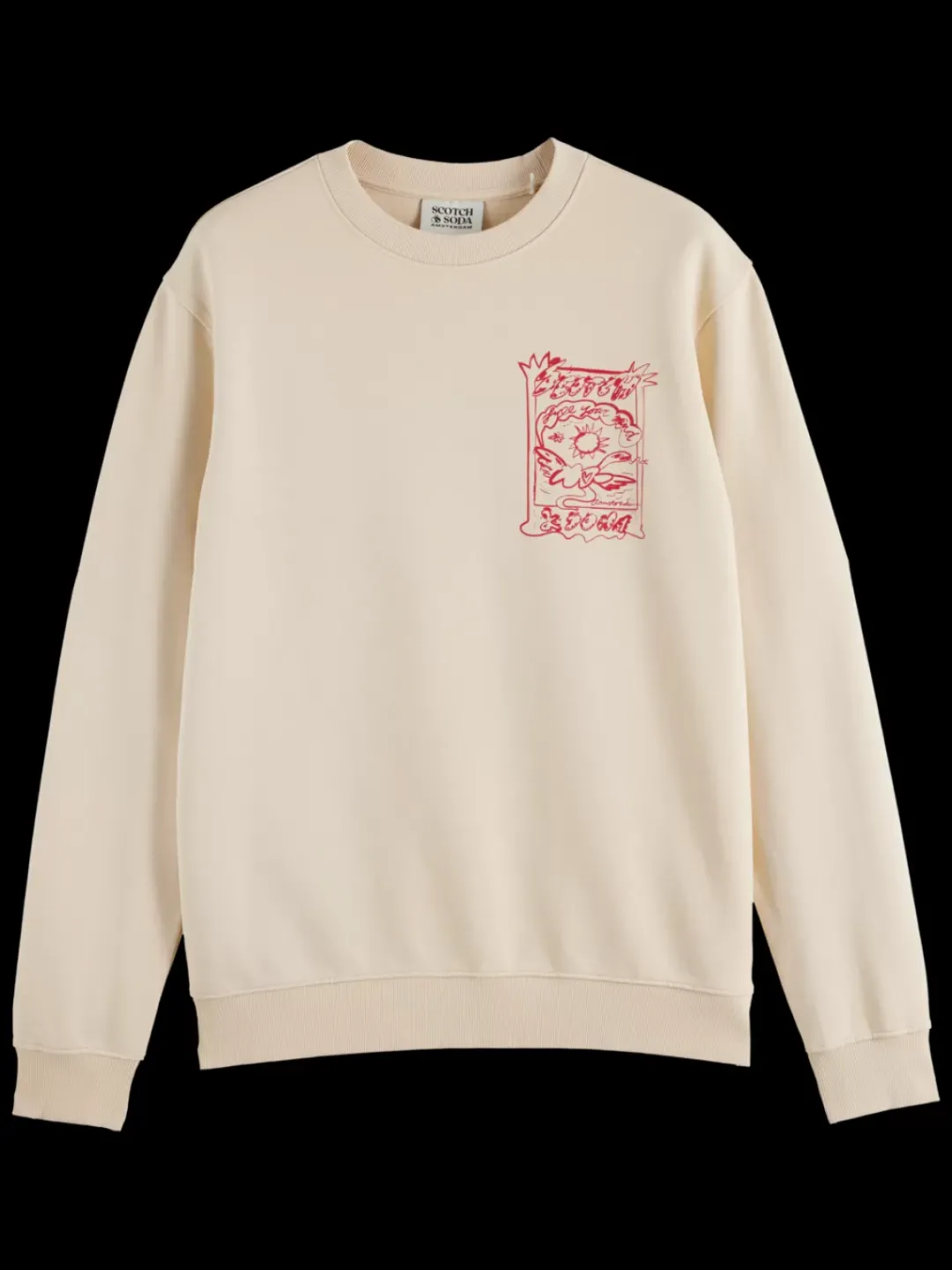 Clearance Scotch & Soda Front chest artwork sweatshirt
