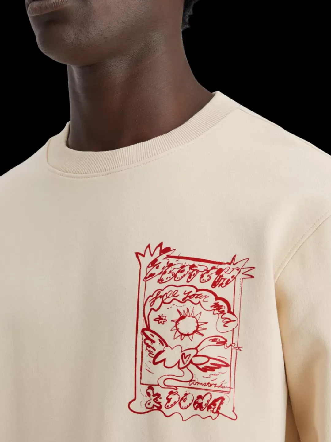 Clearance Scotch & Soda Front chest artwork sweatshirt