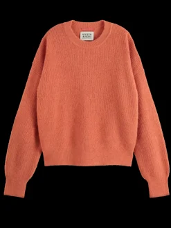 Clearance Scotch & Soda Fuzzy crew neck pullover NegroniMelange