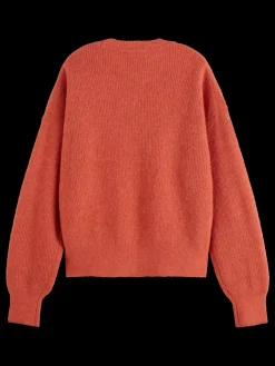 Clearance Scotch & Soda Fuzzy crew neck pullover NegroniMelange