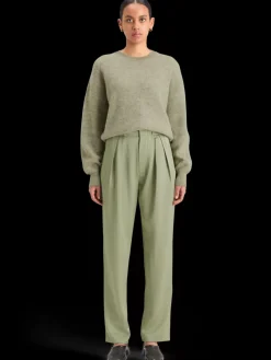 Outlet Scotch & Soda FUZZY CREW NECK PULLOVER WashedSageMelange