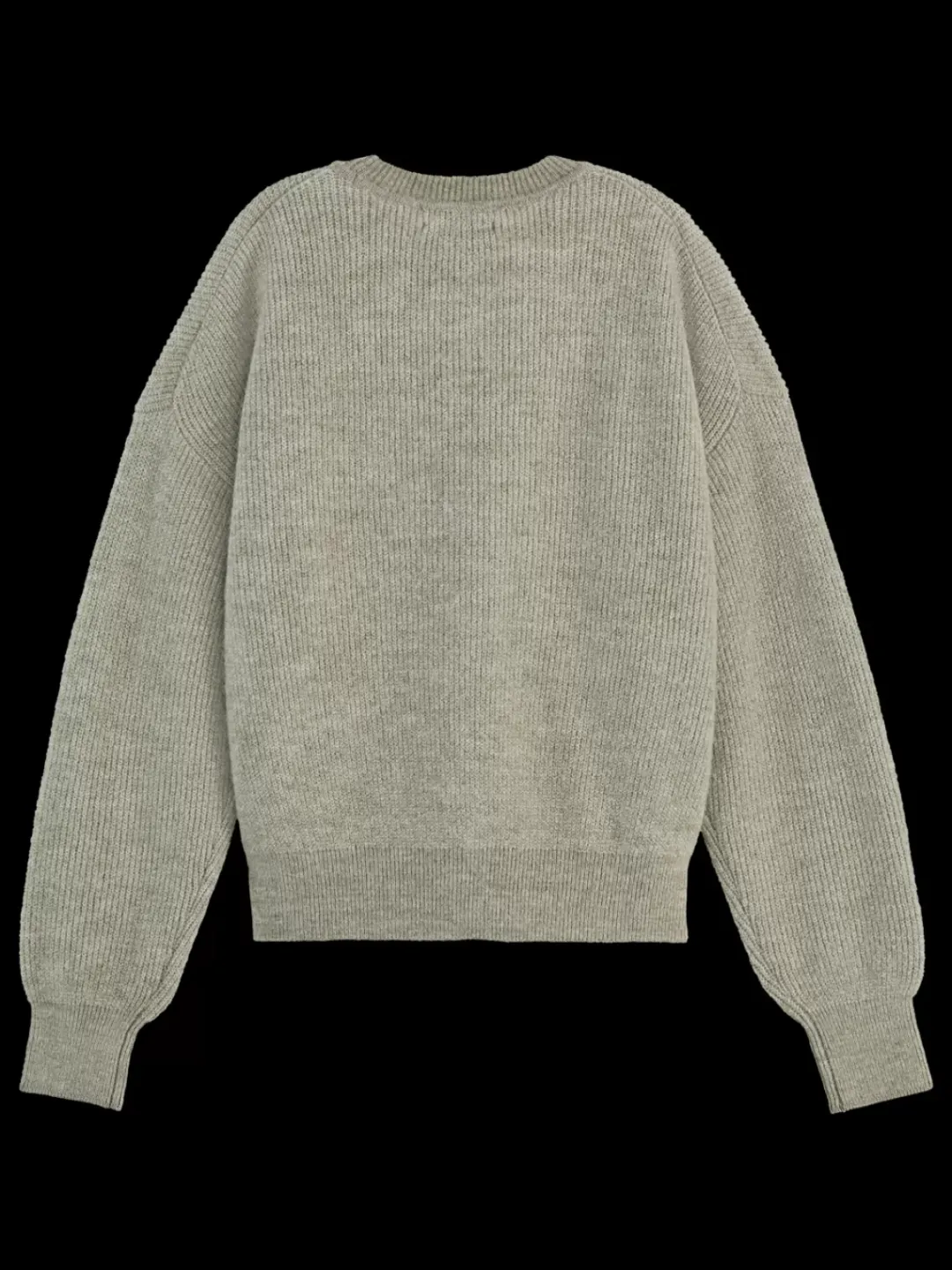 Outlet Scotch & Soda FUZZY CREW NECK PULLOVER WashedSageMelange