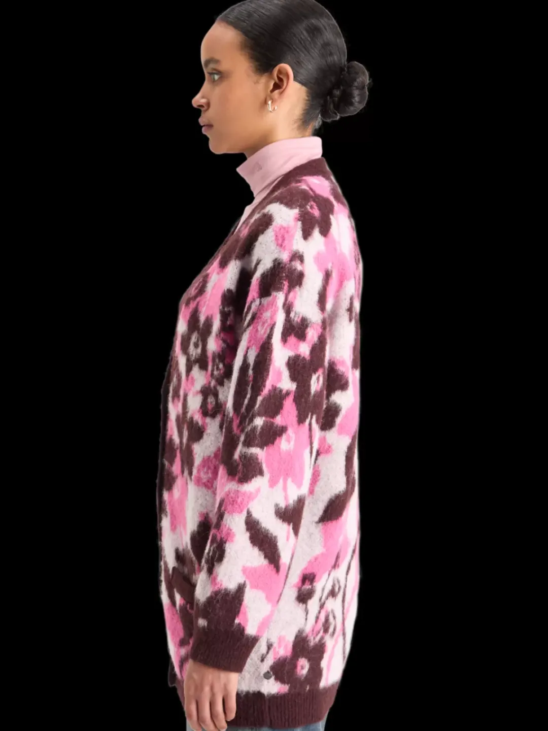 Fashion Scotch & Soda FUZZY JACQUARD MID LENGTH CARDIGAN WinterFloral