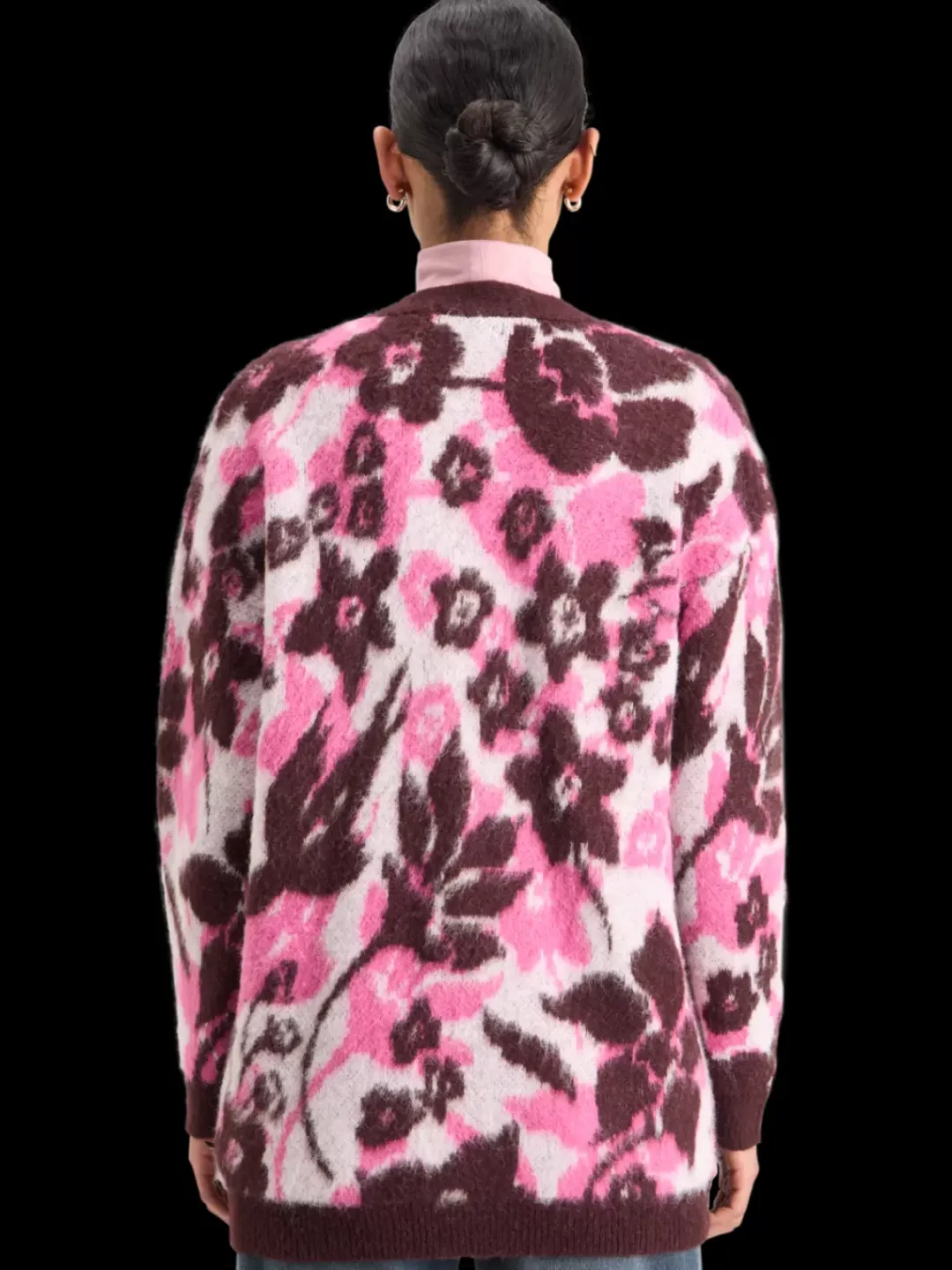 Fashion Scotch & Soda FUZZY JACQUARD MID LENGTH CARDIGAN WinterFloral