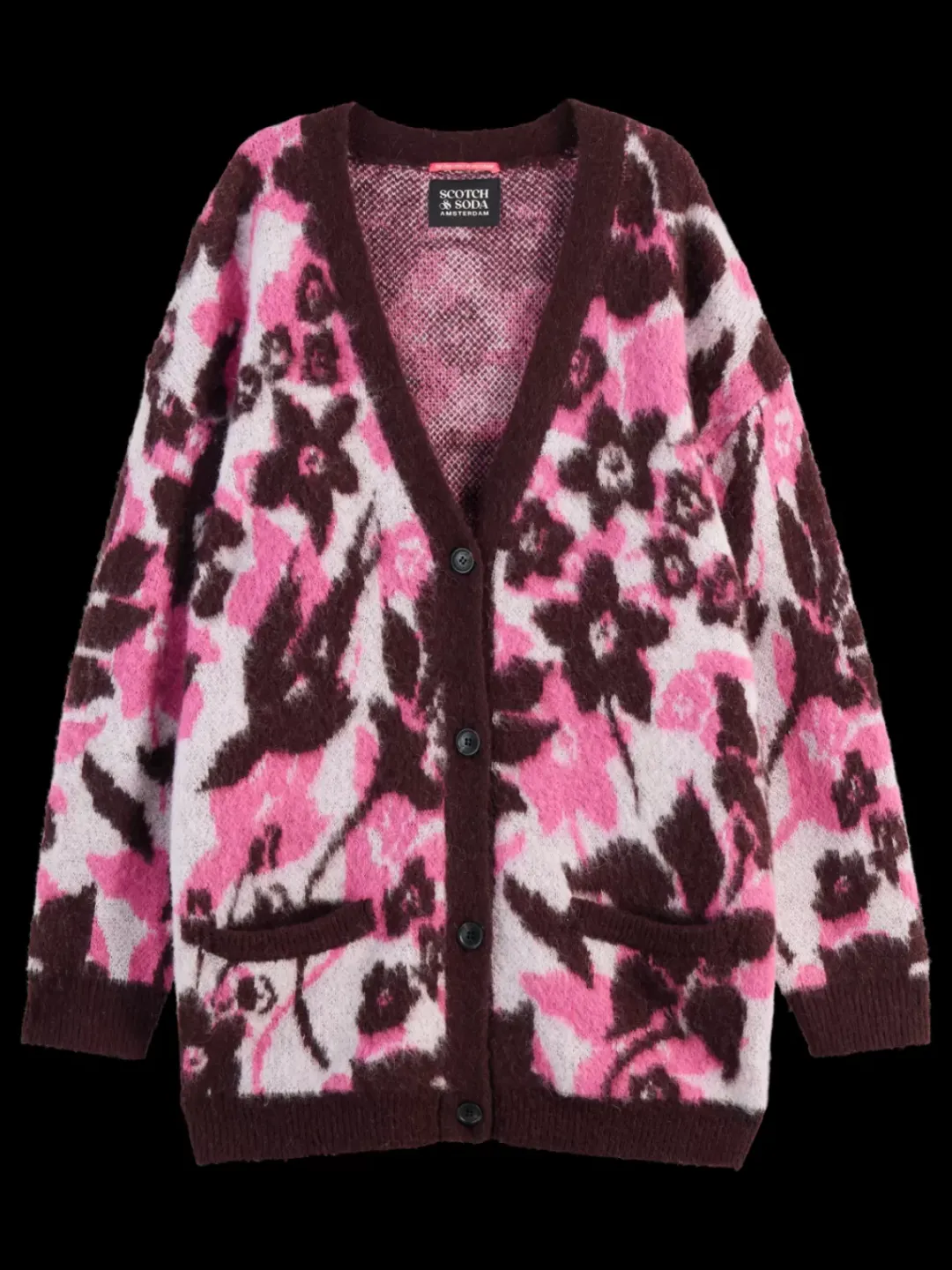 Fashion Scotch & Soda FUZZY JACQUARD MID LENGTH CARDIGAN WinterFloral