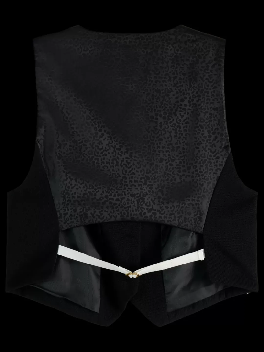 Outlet Scotch & Soda GABARDINE WAISTCOAT EveningBlack