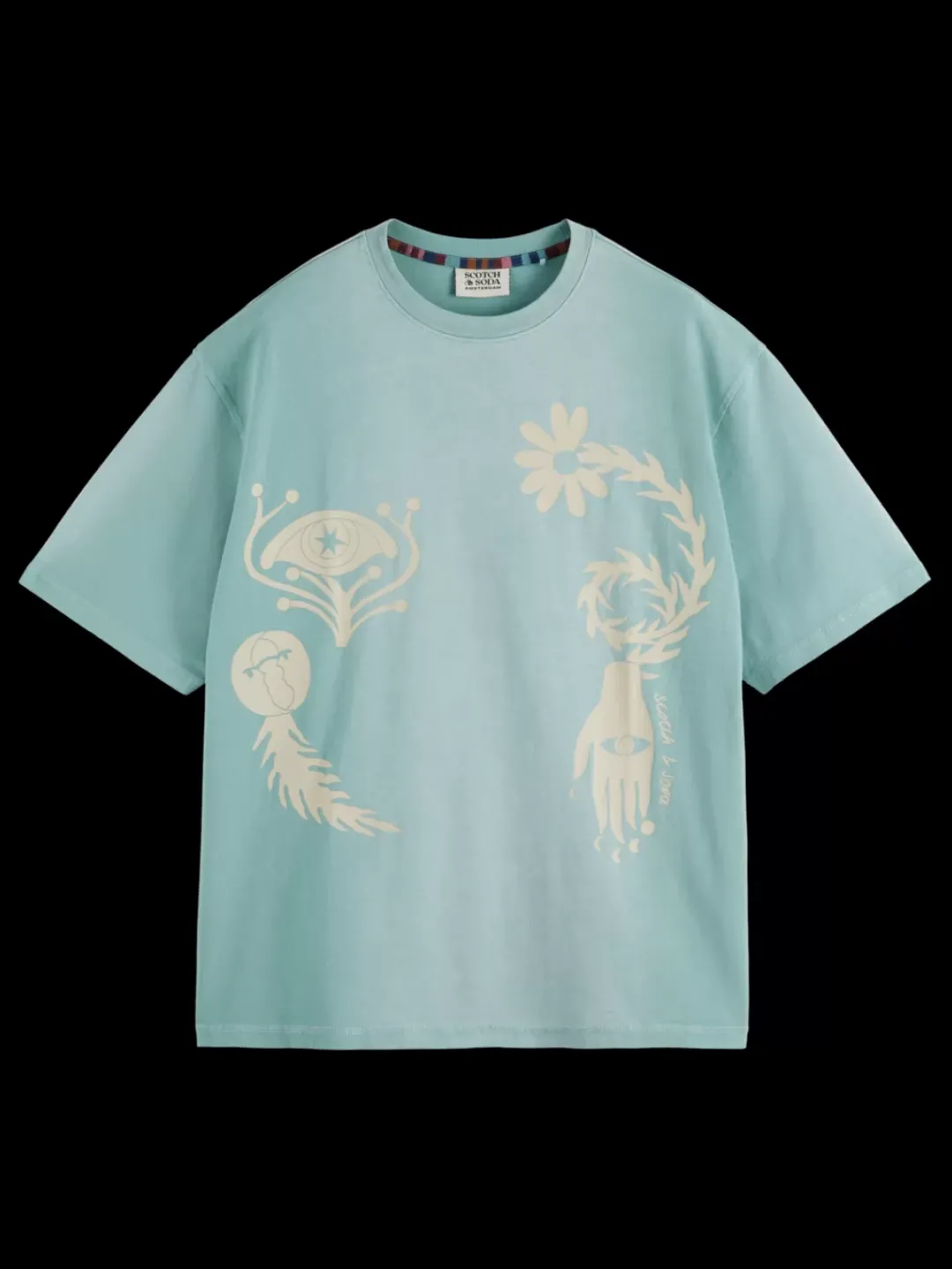 Best Scotch & Soda GARMENT DYED FRONT BACK ARTWORK T-SHIRT