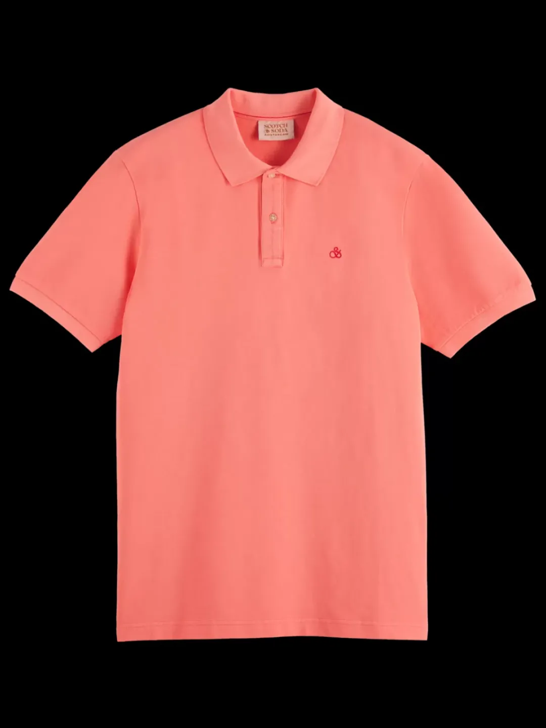 New Scotch & Soda Garment dyed pique polo