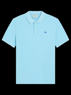 New Scotch & Soda Garment dyed pique polo