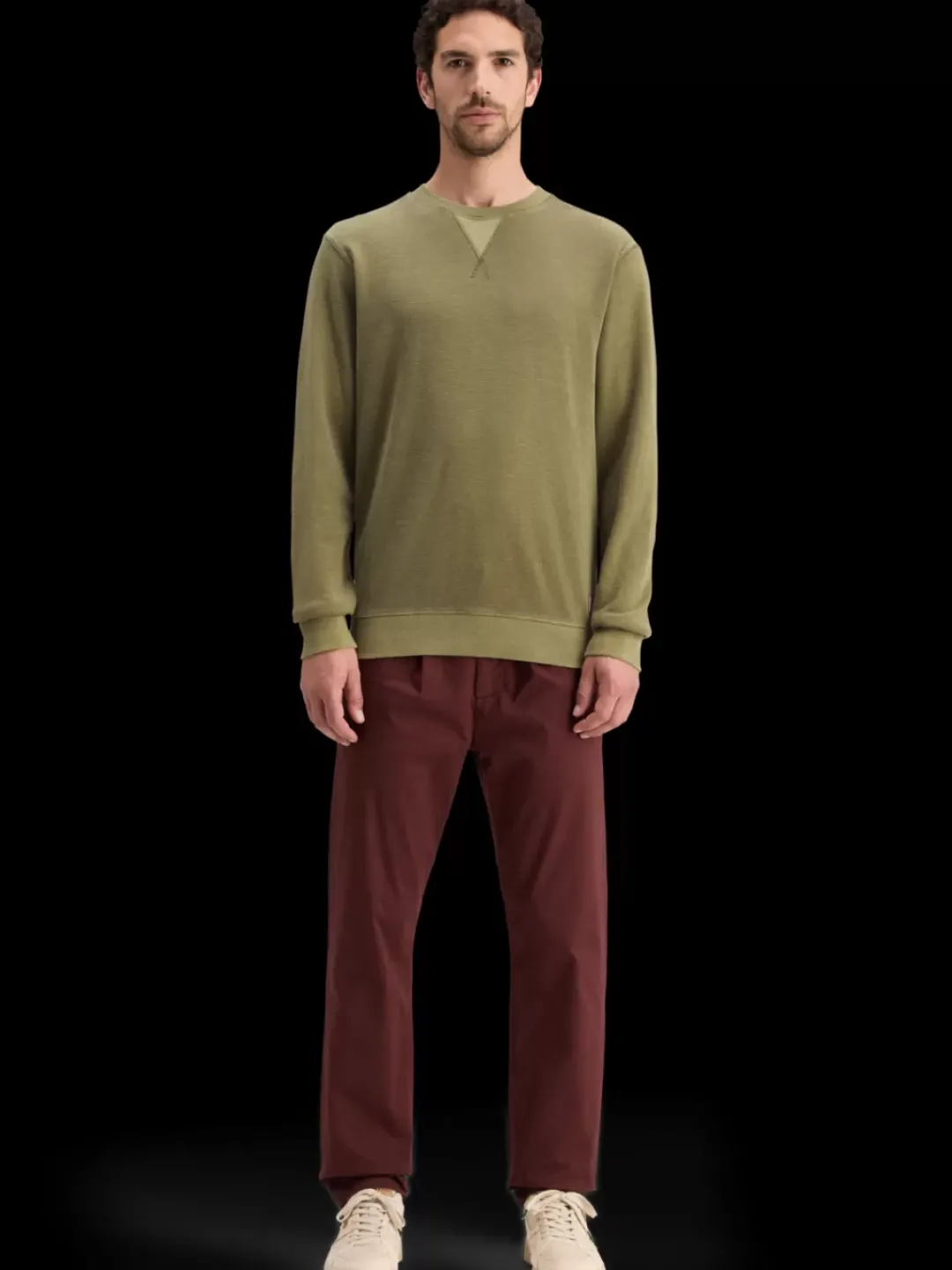 Outlet Scotch & Soda GARMENT DYED STRUCTURED SWEATSHIRT