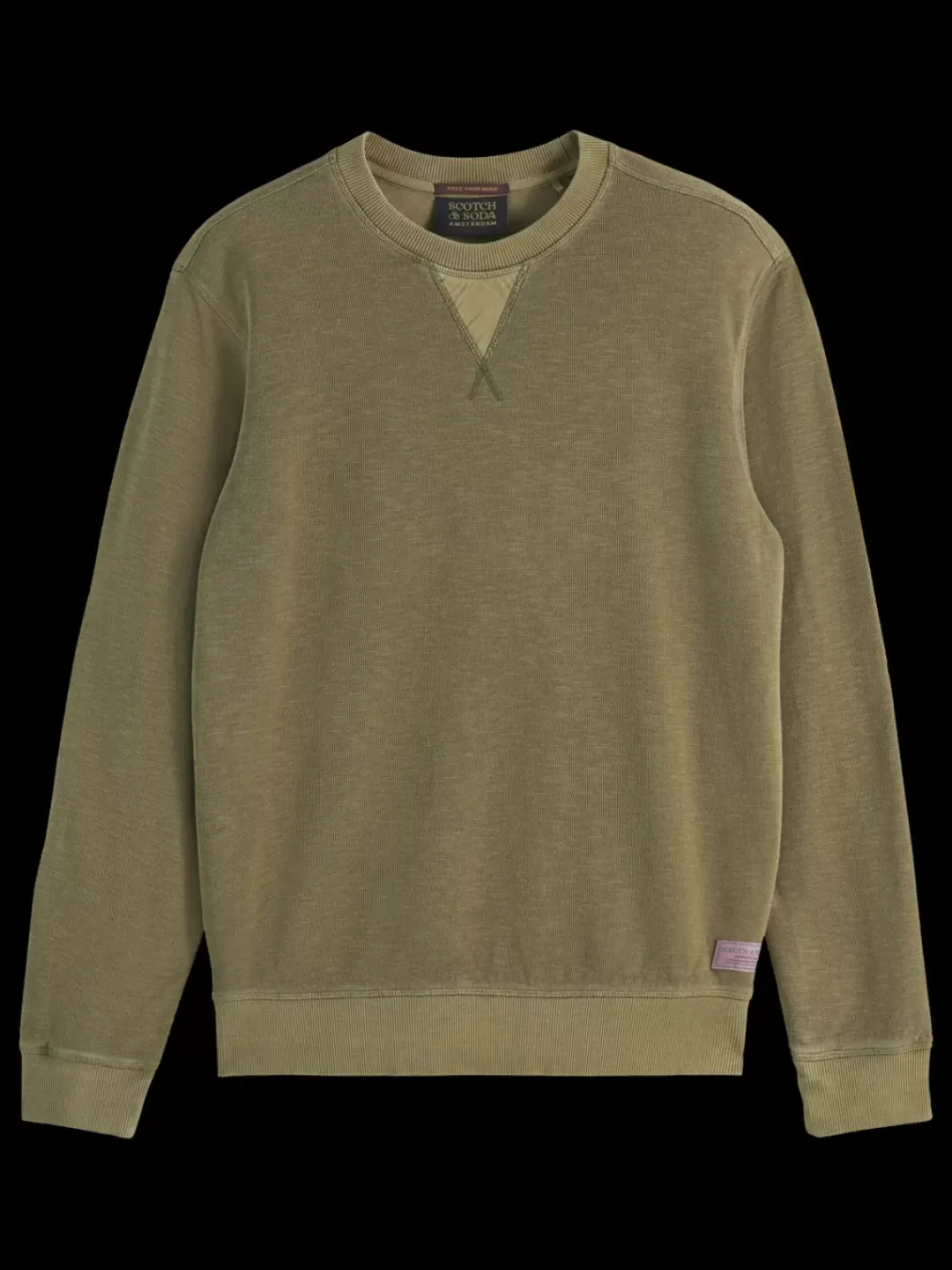 Outlet Scotch & Soda GARMENT DYED STRUCTURED SWEATSHIRT