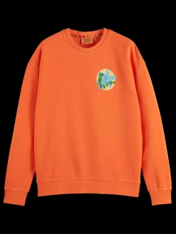 Sale Scotch & Soda Garment-dyed artwork sweatshirt